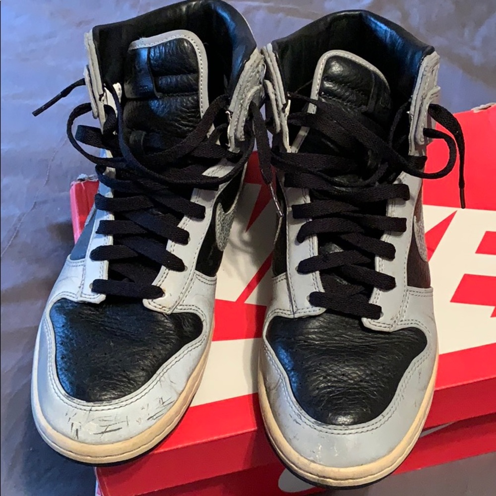 Nike dunk high. Black/reflective silver
